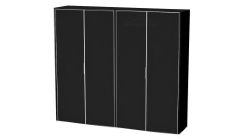GALA Шкаф для бумаг с гардеробом ELLIB041 BLACK